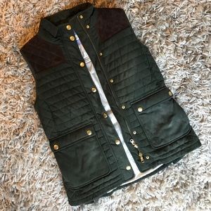 Vineyard Vines Dark Green Quilted Hunting Vest XS